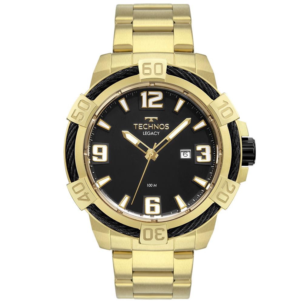 Relógio Masculino Technos Legacy 2317AD/1P 53mm Aço Dourado
