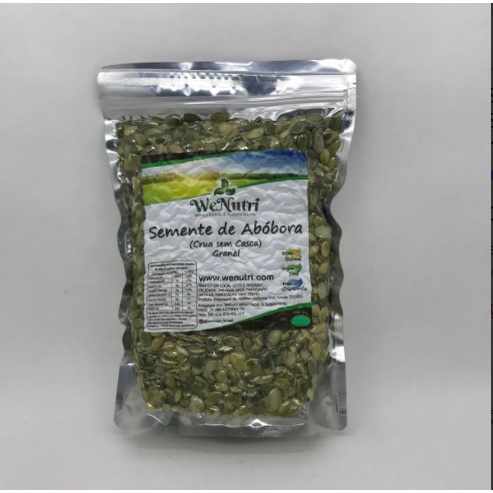 Semente De Abóbora Crua Sem Casca Sem Sal 1kg Wenutri