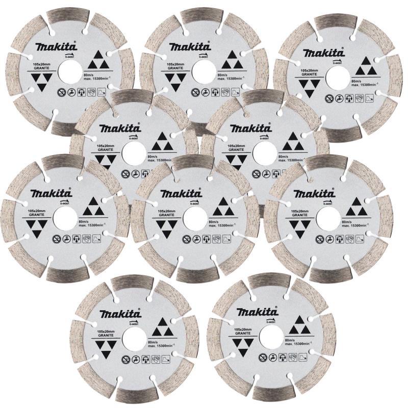 Kit com 10 Disco Diamantados 4.1/8 POL para Granito D-44351 MAKITA em Oferta na Shopee