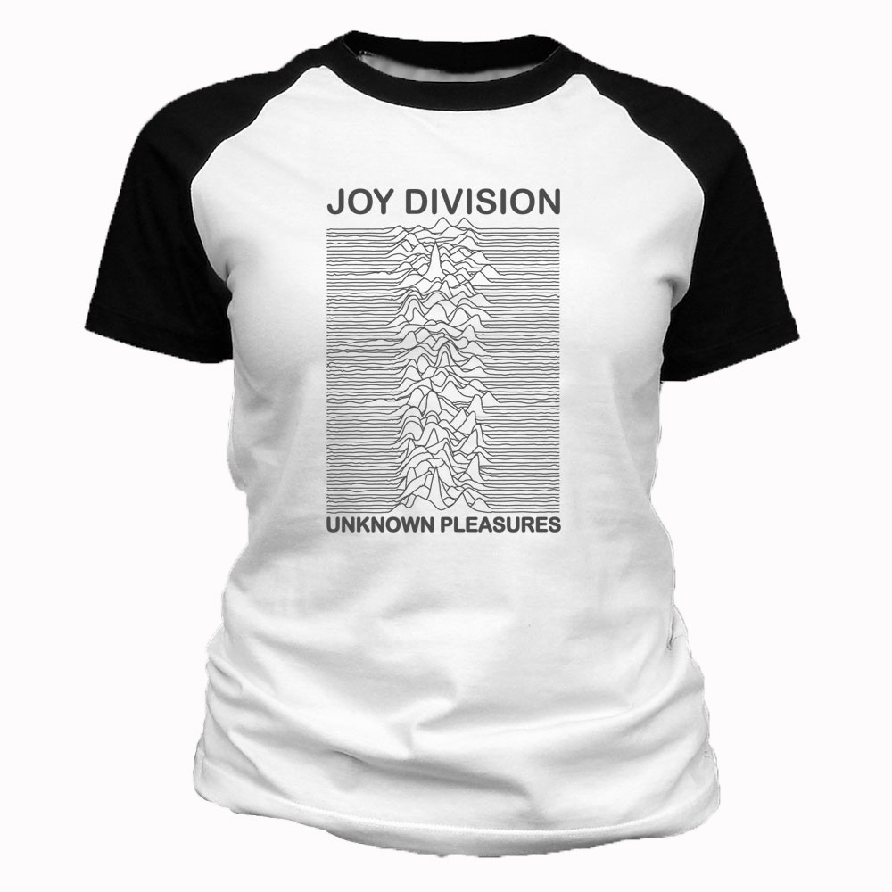 Camiseta feminina - Joy Division - Unknown Pleasures em serigrafia ( silk ).