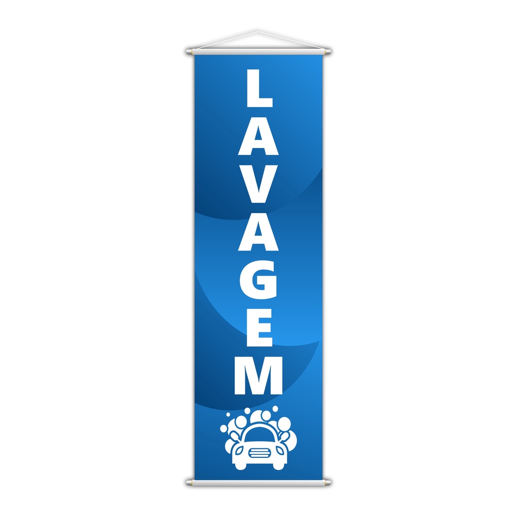 Banner Lavagem Automotiva Carros Serviço Lona 100x30cm