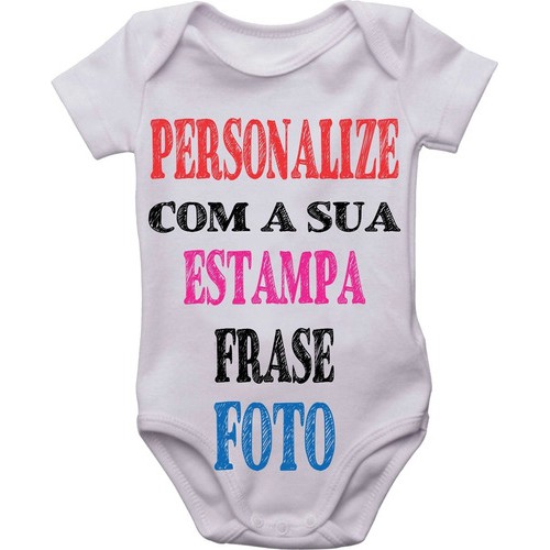 Body Bebê Infantil Personalizado Com Nome Frase Estampa