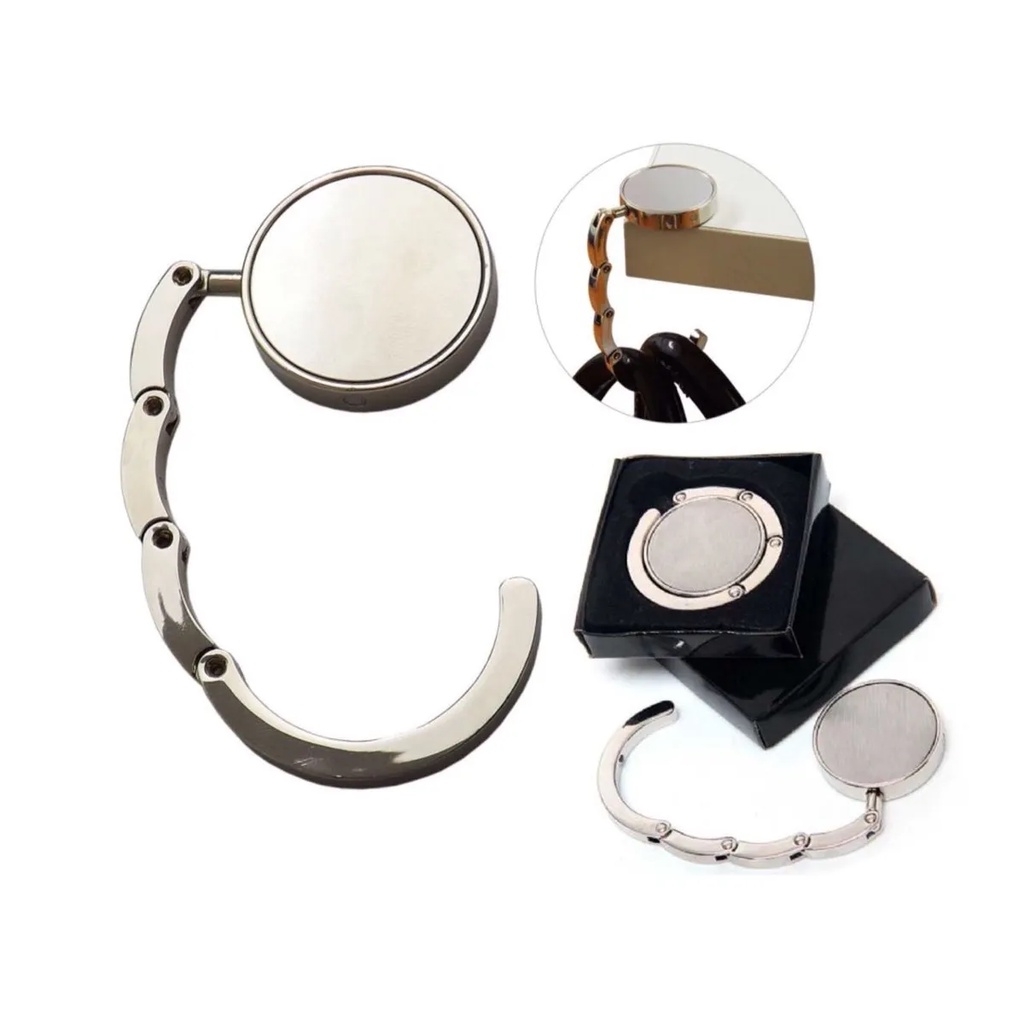 10 Suporte Gancho - Porta Bolsa Dobrável Portátil De Mesa em Oferta na Shopee