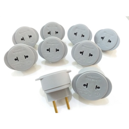 Kit 09 Adaptador Tomada Universal Interneed 10a 250v 2500w