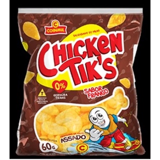 10 chips de frango 60g chicken tiks