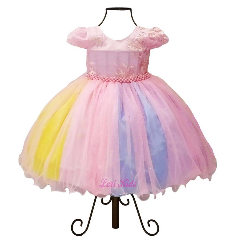 Vestido Circo Rosa, unicórnio Festa Infantil Menina Luxo Fantasia circo rosa tema circo