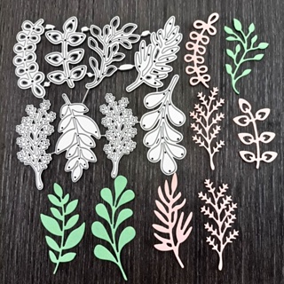 Molde De Corte De Metal Com Folhas , 8 Peças , Modelo De Estêncil Para Scrapbooking DIY , Cortes De Cartão De Papel , Ar em Oferta na Shopee
