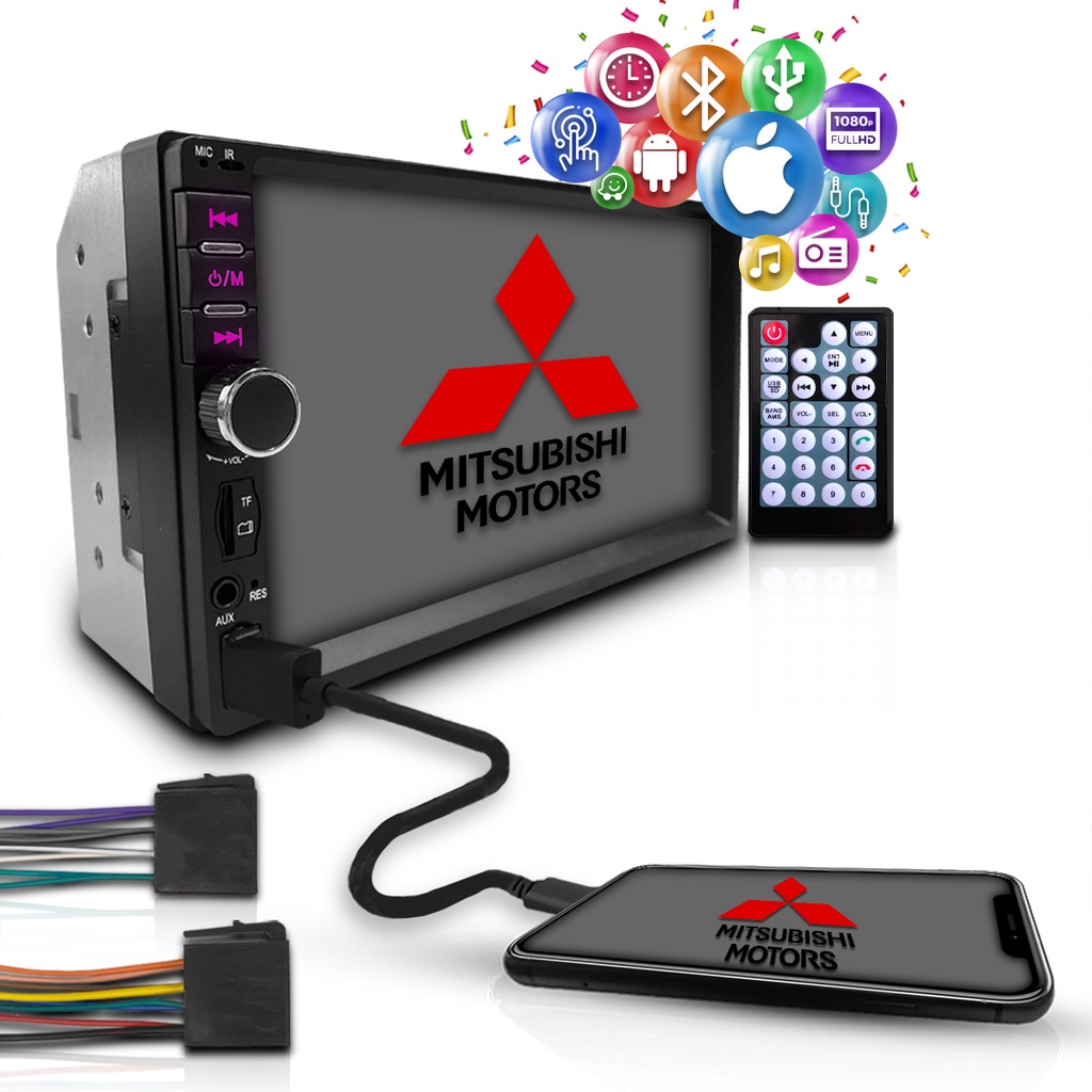 Central Multimidia Universal Mp5 Espelha Android Ios Mitsubishi em Oferta na Shopee