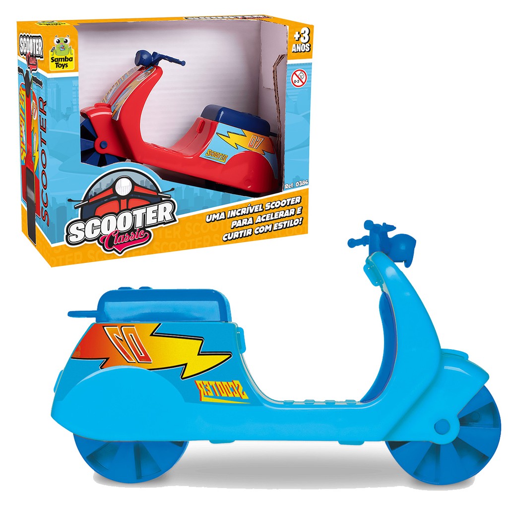 Moto Scooter De Brinquedo Retrô Motinha Infantil Mobilete Lambreta