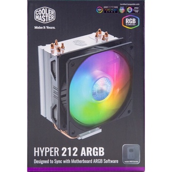 Cooler Master Hyper 212 Argb + Controlador C/ 4 Heatpipes De Cobre P/ Processador CPU Amd e Intel