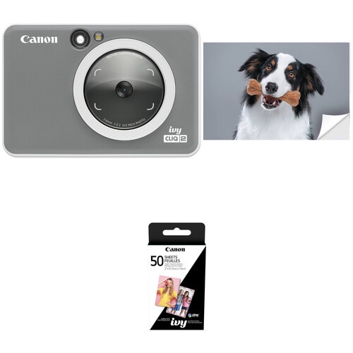 Câmera Instantanea Canon Ivy Cliq2 Com Papel 50 Fotos