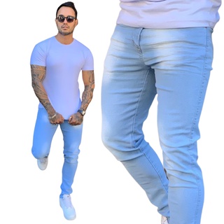 Calça Jeans Masculina Com Lycra Elastano Skinny Premium
