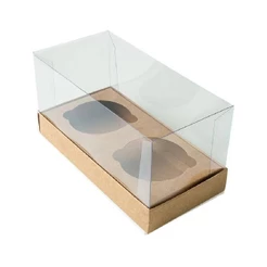 Caixa Cupcake 2 Cavidades 17x9x8,5cm Kraft 10un - Assk Rizzo