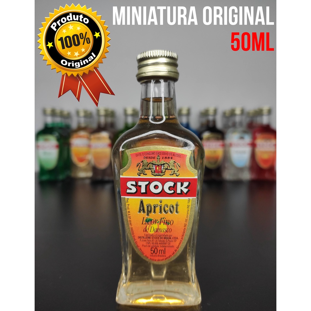 Mini Licor Stock Apricot 50ml Miniatura Lacrada Original Licor Fino de Damasco