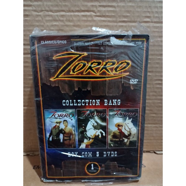 BOX DVD ZORRO- VOLUME 1- COLLECTION BANG (BOX ORIGINAL-LACRADO)
