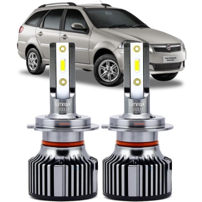 Lâmpadas Palio Weekend Strada Adventure Locker Super Led Farol Milha H1