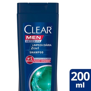 Shampoo Anticaspa Clear Limpeza Diária 2 em 1 com 200ml