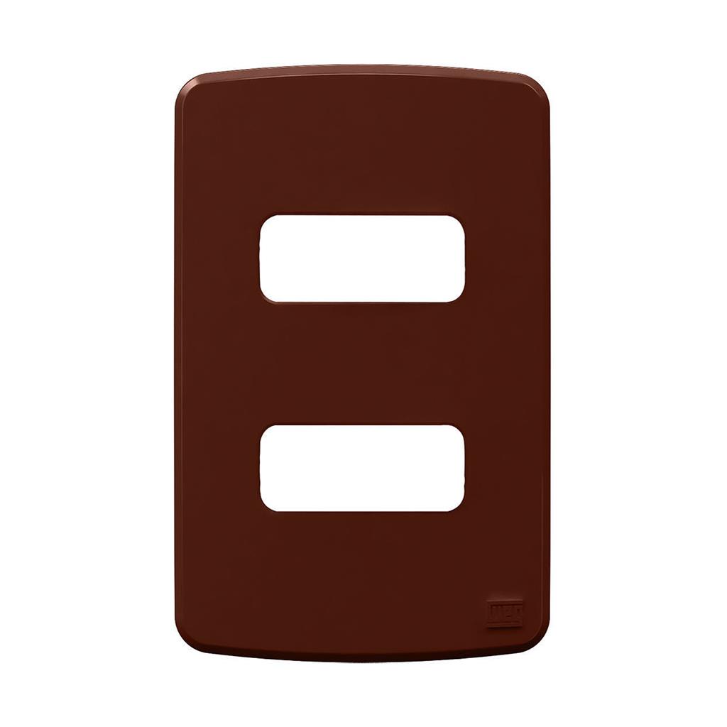 Placa Acabamento 4X2 2 Postos Separados Marrom Compose Weg em Oferta na Shopee