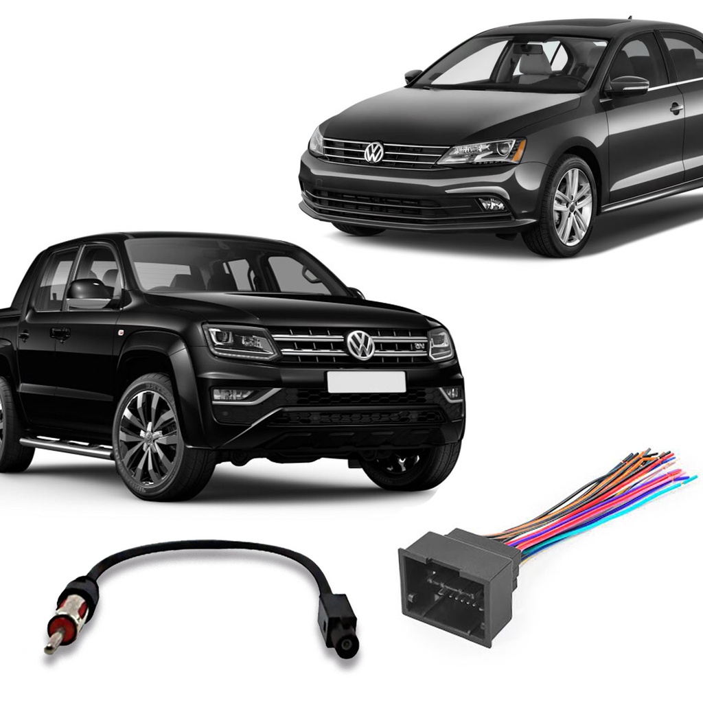 Kit Chicote Para Rádio e Antena - VW Jetta / Passat / Gol G7 / Saveiro G7 / Voyage G7 / Amar
