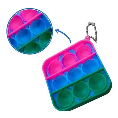 Chaveiro Fidget Toy Pop It Brinquedo Apertar Estourar Bolha Barato
