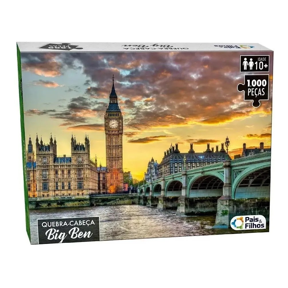 Jogo Quebra Cabeça Big Ben Londres Paisagem Puzzle 1000pçs