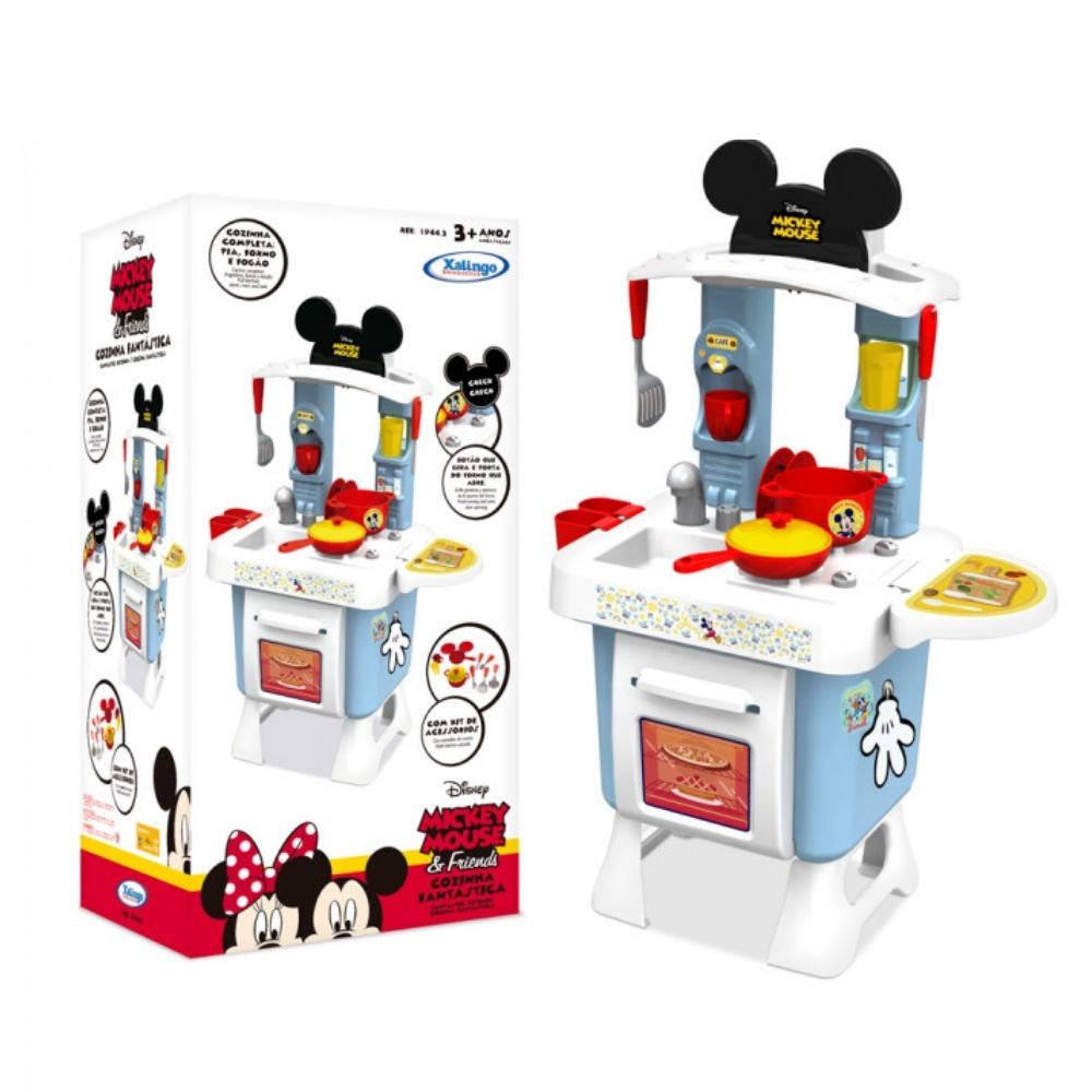 Cozinha Fantástica Mickey e Minnie Disney Xalingo - 1944.3 em Oferta na Shopee