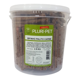Bifinho Macio Palito - PLURI-PET - Sabor Carne Defumada - 2,5 Kg (Balde)