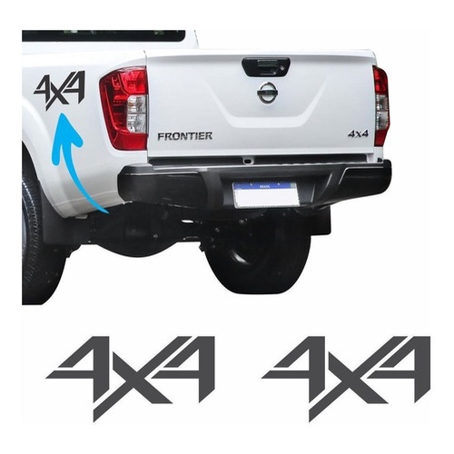 Adesivo Emblema 4x4 Nissan Frontier Attack 2019 2020 2021