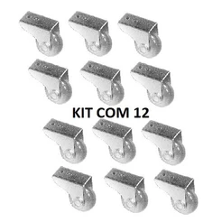 *PROMOÇÃO* Kit 12 UN- Rodizio 38mm para móveis rodinha de gel fixa