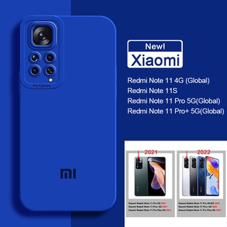 Capa De Proteção Completa Para Câmera Xiaomi Redmi Note 11 Pro Plus 11S 11E 11T Global + 4G 5G Original De Silicone Líquido