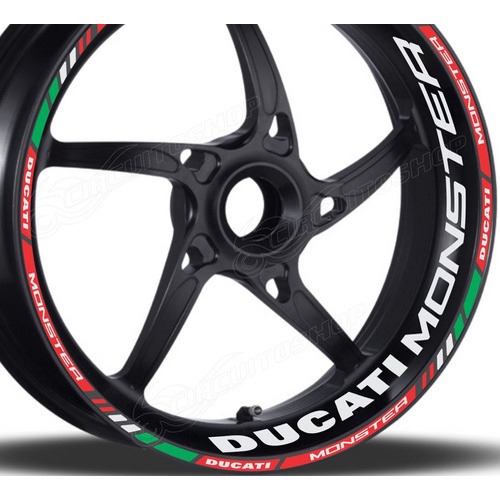 Friso + Adesivo Refletivo M2 Roda Moto Ducati Monster