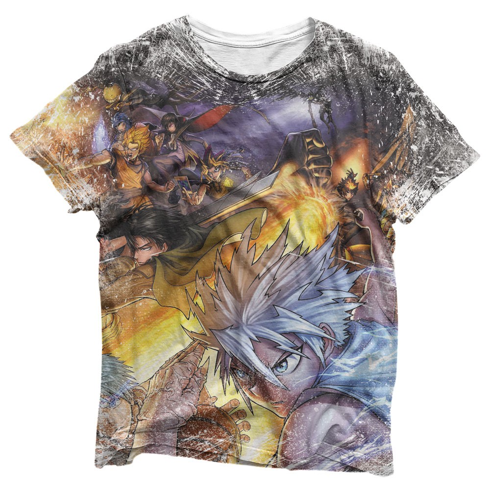Camisa Crossover Completo Animes 1 - Camisas Crossover Estampa Total