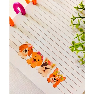 Refil de Folhas para Caderno de Disco Inteligente Cachorrinho floral MOD. 12 Tamanho A5 Médio e Grande em Oferta na Shopee