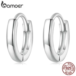 Brinco De Prata Bamoer 925 Clipes Para Brincos Jóias De Moda Simples E Versáteis