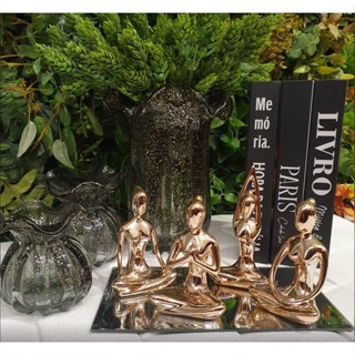 Estátua Enfeite Decorativo Luxo Meditação Namaste Posições De Yoga Em Cerâmica em Oferta na Shopee