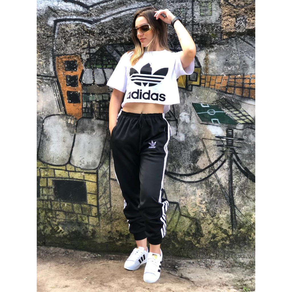 Calca jogger adidas store feminina