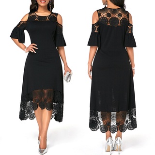 Vestido Longo Feminino Com Babados Manga Curta Elegante Plus Size Moda Evangélica