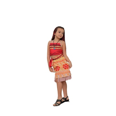 fantasia infantil Moana + colar envio imediato