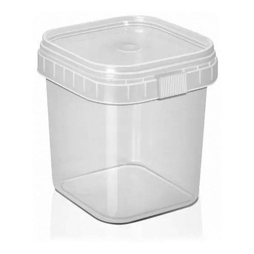 50 Pote Quadrado 220 ml Com Lacre Bolo No Pote Lembrança Creme Farofa Descartável