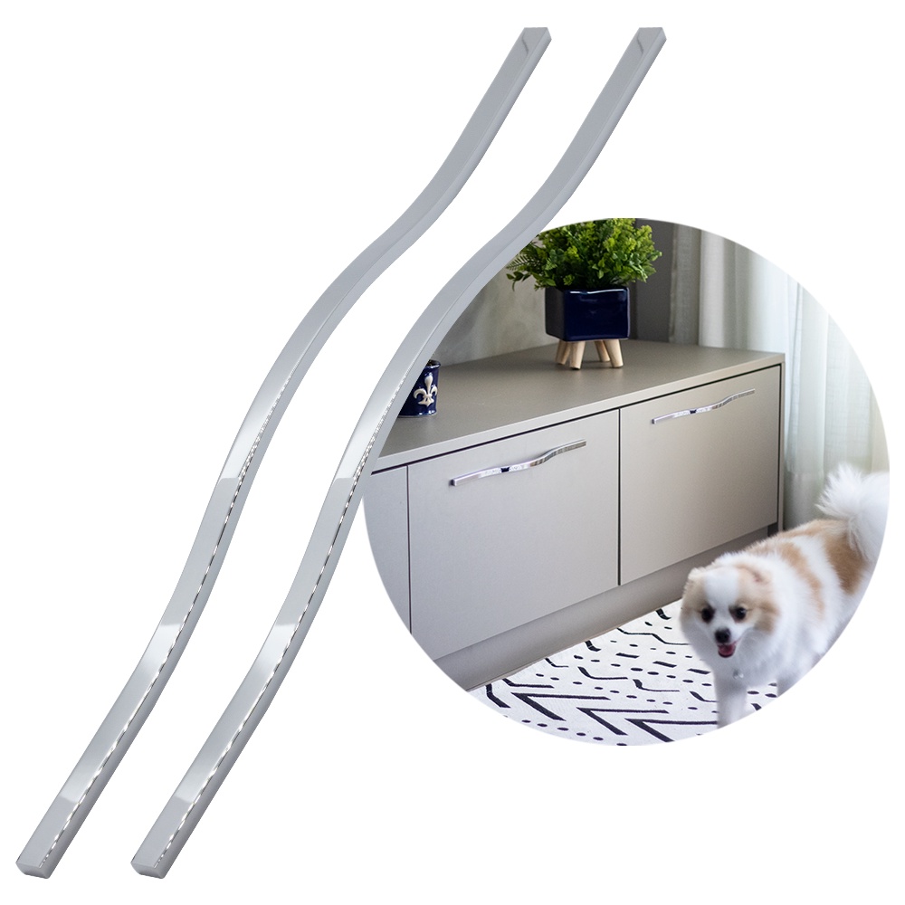 2 Puxador Para Porta Gaveteiro Comoda Quarto Alca 32cm 352mm