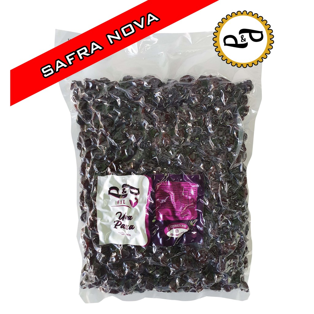 Uva Passa Preta 1KG/ 500g/ 250g  - P&P