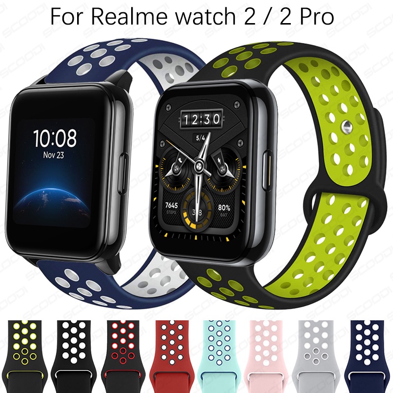 Pulseira De Silicone Para Relógio Realme watch 3 2 2Pro S pro Smartwatch Inteligente Esporte Substituta