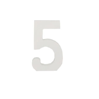 Número Decorativo em MDF  Número 5 (Branca) em Oferta na Shopee