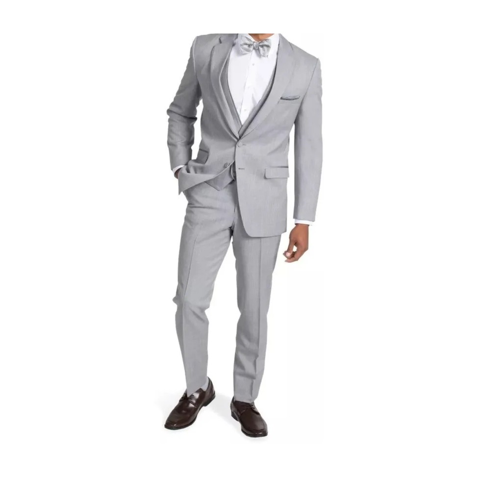 Blazer + Calça Slim Cinza Claro 2 em 1 + Luxo - Loja Da Fábrica !