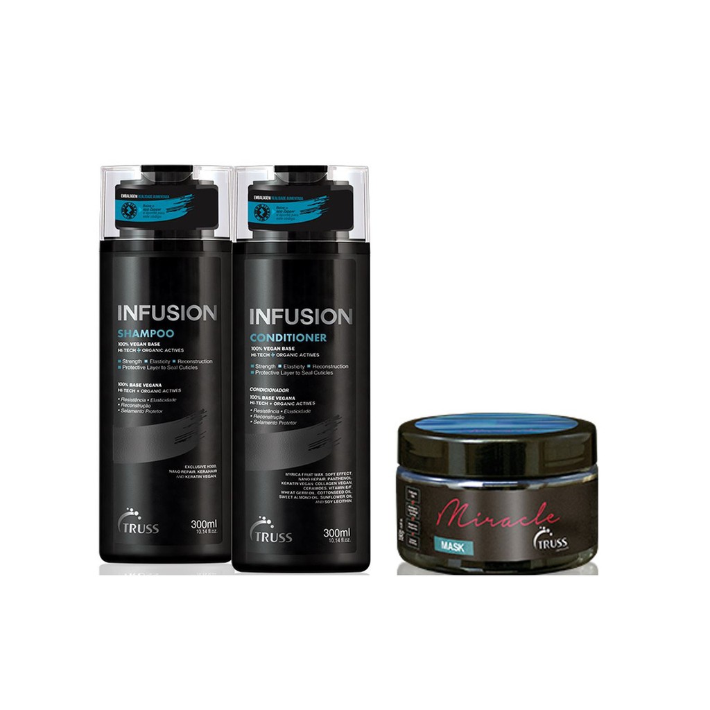 Truss Infusion Shampoo e Condicionador e Máscara Miracle