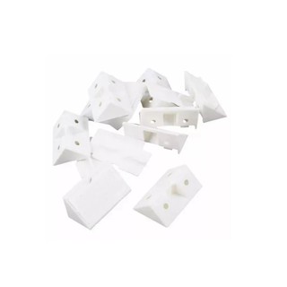 Cantoneira Conector Plastico 04 Furos Branco (10 Unidades)