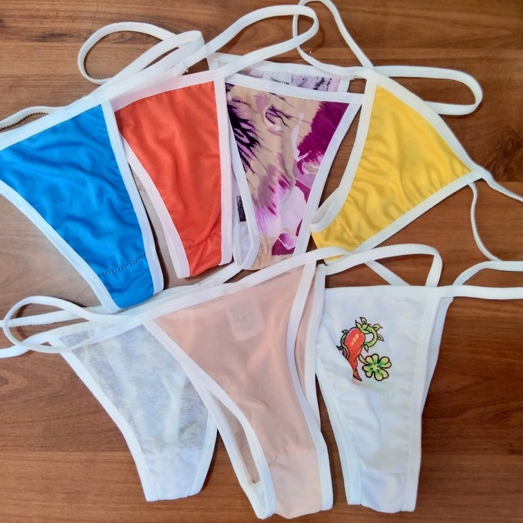 kit 05 Calcinha Tanga Sexy Fio Dental Furacão Vestido (1)