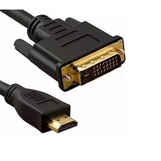 Cabo Monitor HDMI x DVI = HDMI M x DVI M Gold. Blindagem com Filtro nas duas pontas. Tamanho: 2 Metros. Conectores Dourados. Revestimento em Nylon. Filtro magnético. COMPATIVEL COM PS3 PS4 PS5 XBOX