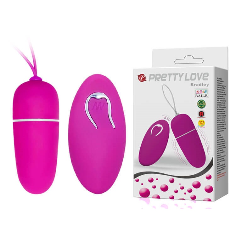 Cápsula Vibratória em Soft Touch com 12 Funções de Vibração e Controle Remoto - Pretty Love Bradley | 6 x 2,5 cm em Oferta na Shopee