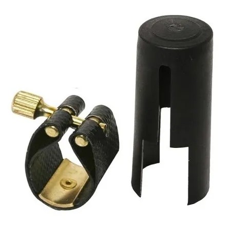 Abraçadeira e Cobre Boquilha Com Ressonador P/ Sax Tenor Free Sax Braçadeira Abracadeira